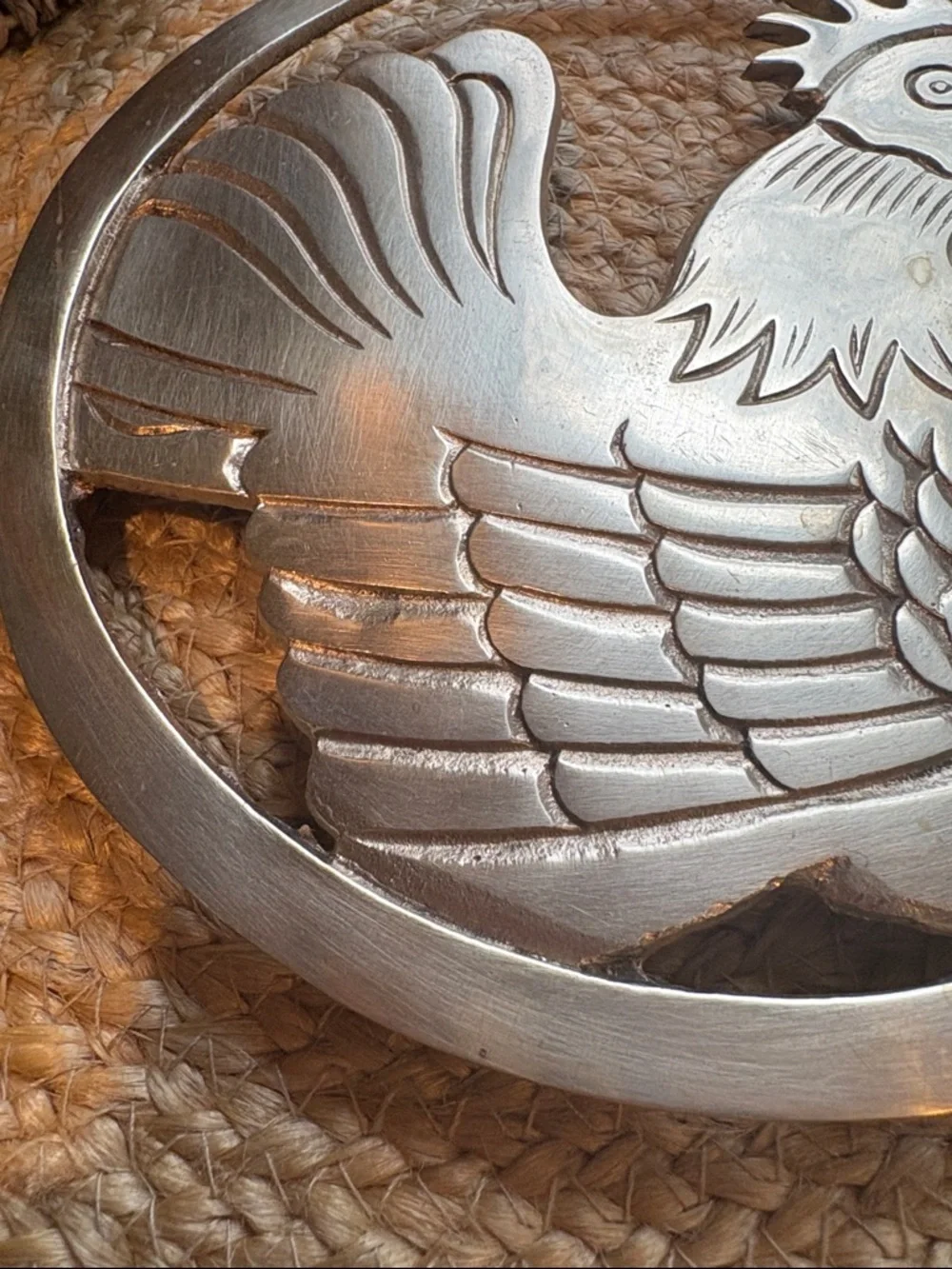 Vintage Brass Rooster Trivet